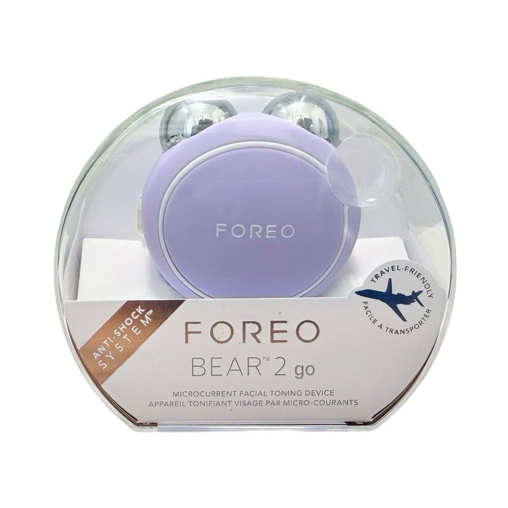 FOREO BEAR 2 GO Microcurrent Facial Toning Device In Lavender NEW, SEALED